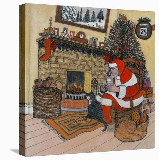 Father Christmas-Gillian Lawson-Stretched Canvas