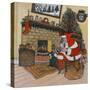 Father Christmas-Gillian Lawson-Stretched Canvas