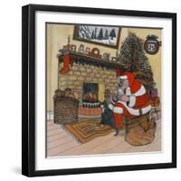 Father Christmas-Gillian Lawson-Framed Giclee Print