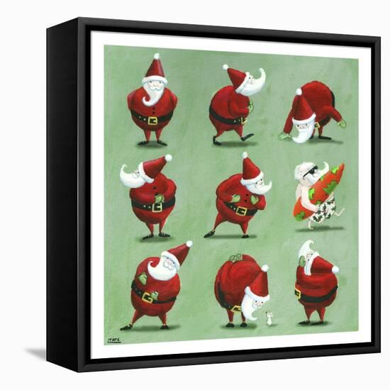 Father Christmas-Louise Tate-Framed Stretched Canvas