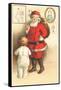 Father Christmas-German School-Framed Stretched Canvas