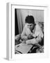 Father Feeding His Baby So That His Wife Can Go to the Movies-Alfred Eisenstaedt-Framed Photographic Print