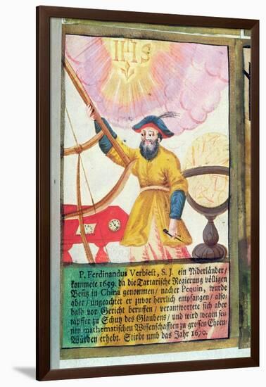 Father Ferdinand Verbiest (1623-88) (Coloured Engraving)-German-Framed Giclee Print