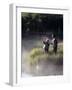 Father Fly Fishing with His Daughter-null-Framed Photographic Print