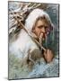 Father Frost Figure Card-null-Mounted Giclee Print