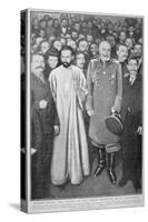 Father Gabon, Leader of the Strike Movement, in St. Petersburg with General Fullon, 1905-null-Stretched Canvas