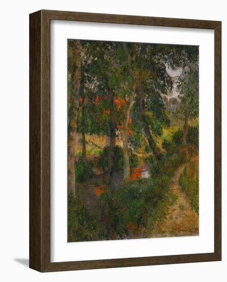 Father Jean's Walk or the Red Roofs, 1886-Paul Gauguin-Framed Giclee Print