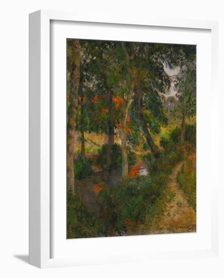 Father Jean's Walk or the Red Roofs, 1886-Paul Gauguin-Framed Giclee Print