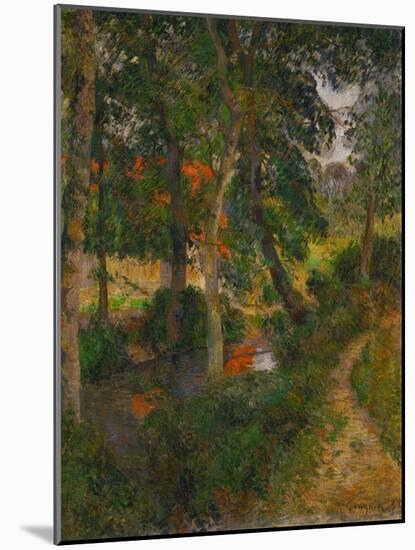Father Jean's Walk or the Red Roofs, 1886-Paul Gauguin-Mounted Giclee Print