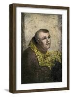 Father Junipero Serra, Franciscan Missionary to California, 1700s-null-Framed Giclee Print
