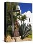 Father Junipero Serra Statue, Mission Basilica San Diego De Alcala, San Diego, California-null-Stretched Canvas