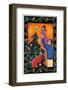 Father Lifting Girl to Put Star on Top of Christmas Tree-Stockbyte-Framed Photographic Print