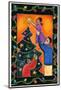 Father Lifting Girl to Put Star on Top of Christmas Tree-Stockbyte-Mounted Photographic Print