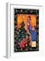 Father Lifting Girl to Put Star on Top of Christmas Tree-Stockbyte-Framed Photographic Print