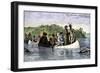 Father Marquette and Louis Joliet, the First White Men on the Upper Mississippi River, c.1673-null-Framed Giclee Print