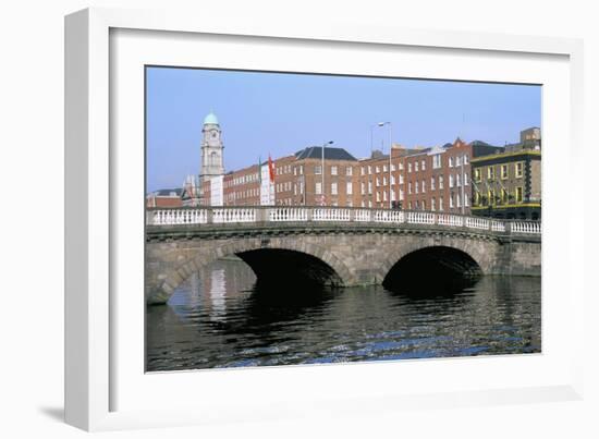 Father Mathey Bridge, Liffey River, Dublin, County Dublin, Eire (Ireland)-Bruno Barbier-Framed Photographic Print