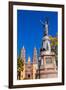 Father Miguel Hidalgo Statue, Parroquia Catedral Dolores Hidalgo, Mexico.-William Perry-Framed Photographic Print