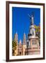 Father Miguel Hidalgo Statue, Parroquia Catedral Dolores Hidalgo, Mexico.-William Perry-Framed Photographic Print