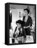 FATHER OF THE BRIDE, 1950 directed by VINCENTE MINNELLI Elizabeth Taylor / Joan Bennett (b/w photo)-null-Framed Stretched Canvas