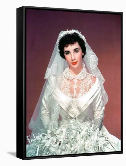 FATHER OF THE BRIDE, 1950 directed by VINCENTE MINNELLI Elizabeth Taylor (photo)-null-Framed Stretched Canvas