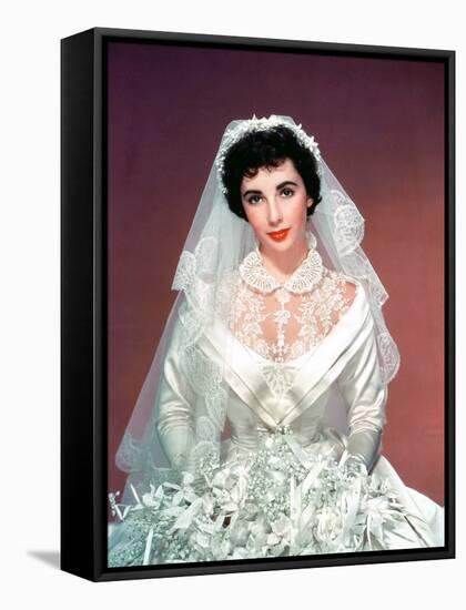 FATHER OF THE BRIDE, 1950 directed by VINCENTE MINNELLI Elizabeth Taylor (photo)-null-Framed Stretched Canvas