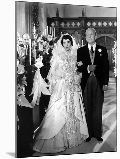 FATHER OF THE BRIDE, 1950 directed by VINCENTE MINNELLI Elizabeth Taylor / Spencer Tracy (b/w photo-null-Mounted Photo