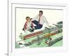 Father, Son, Toy Trains, 1954-null-Framed Giclee Print