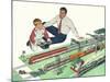 Father, Son, Toy Trains, 1954-null-Mounted Giclee Print