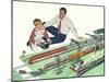 Father, Son, Toy Trains, 1954-null-Mounted Giclee Print