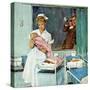 "Father Takes Picture of Baby in Hospital," March 11, 1961-M. Coburn Whitmore-Stretched Canvas