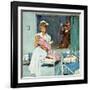 "Father Takes Picture of Baby in Hospital," March 11, 1961-M. Coburn Whitmore-Framed Giclee Print