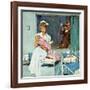 "Father Takes Picture of Baby in Hospital," March 11, 1961-M. Coburn Whitmore-Framed Giclee Print