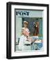 "Father Takes Picture of Baby in Hospital," Saturday Evening Post Cover, March 11, 1961-M. Coburn Whitmore-Framed Giclee Print
