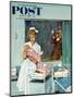 "Father Takes Picture of Baby in Hospital," Saturday Evening Post Cover, March 11, 1961-M. Coburn Whitmore-Mounted Giclee Print