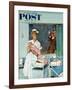 "Father Takes Picture of Baby in Hospital," Saturday Evening Post Cover, March 11, 1961-M. Coburn Whitmore-Framed Giclee Print