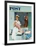 "Father Takes Picture of Baby in Hospital," Saturday Evening Post Cover, March 11, 1961-M. Coburn Whitmore-Framed Giclee Print