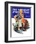 "Father Teaching Son to Sail," Saturday Evening Post Cover, August 30, 1941-Charles Dye-Framed Premium Giclee Print