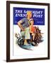 "Father Teaching Son to Sail," Saturday Evening Post Cover, August 30, 1941-Charles Dye-Framed Giclee Print