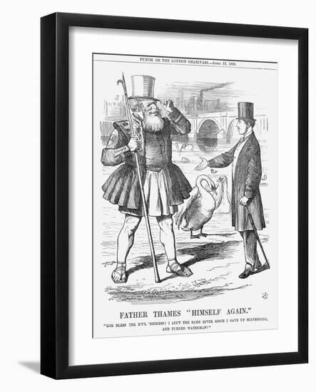 Father Thames Himself Again, 1865-John Tenniel-Framed Giclee Print