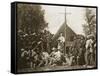 Father Thomas H. Mooney Leading Sunday Mass, 69th New York Infantry Regiment, 1861-Mathew Brady-Framed Stretched Canvas