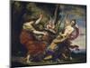 Father Time Overcome by Love, Hope and Beauty, 1627-Simon Vouet-Mounted Giclee Print