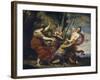 Father Time Overcome by Love, Hope and Beauty, 1627-Simon Vouet-Framed Giclee Print