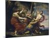 Father Time Overcome by Love, Hope and Beauty, 1627-Simon Vouet-Mounted Giclee Print