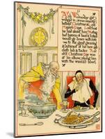 Father Time Serving The Lord Of The Manor-Walter Crane-Mounted Art Print