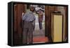 Father Waving Goodbye to Son-William P. Gottlieb-Framed Stretched Canvas