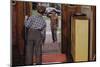 Father Waving Goodbye to Son-William P. Gottlieb-Mounted Photographic Print