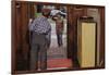 Father Waving Goodbye to Son-William P. Gottlieb-Framed Photographic Print