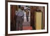 Father Waving Goodbye to Son-William P. Gottlieb-Framed Photographic Print