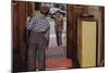 Father Waving Goodbye to Son-William P. Gottlieb-Mounted Photographic Print