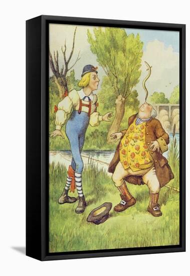 Father William Balancing an Eel on His Nose, Alice in Wonderland by Lewis Carroll-John Tenniel-Framed Stretched Canvas